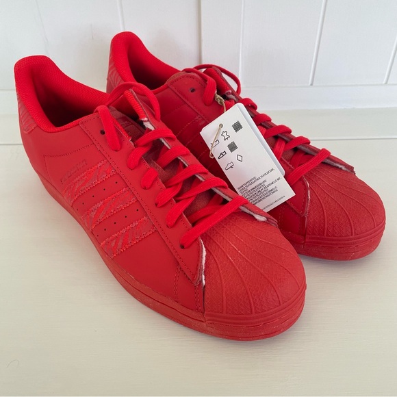 Adidas Superstar Triple Red Scarlet Men Size 11 Shell Toe Classic Sneaker IF3525 - Picture 2 of 10